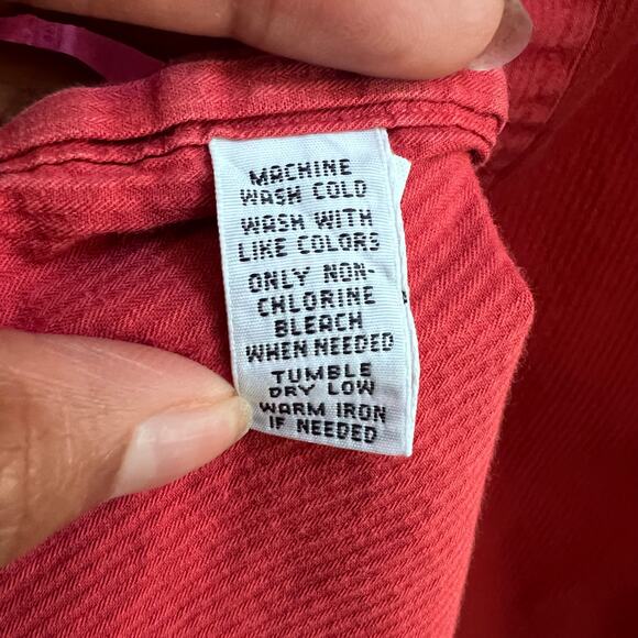 Ralph Lauren Custom Fit Stripe Red Blue Pony Button Down Shirt Men's Size XXL - Picture 7 of 7